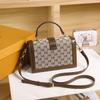 New Women's Bag Retro Printed Letter Handbag Versatile Women's Small Square Bag Shoulder Messenger Bag