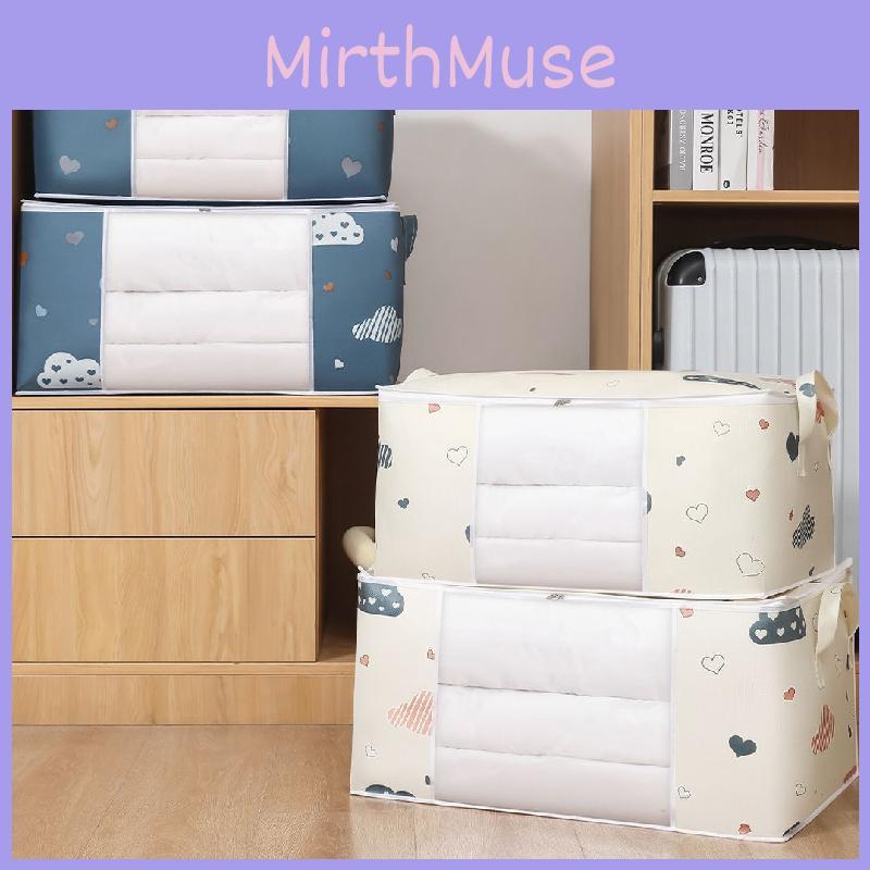 Cloud Heart Large Capacity Wardrobe Storage Bag With Transparent For Clothes And Comforters