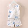Summer Children's Vest Set, Boys' And Girls' Thin Jacquards Shorts, Baby Casual Sleeveless Cartoon