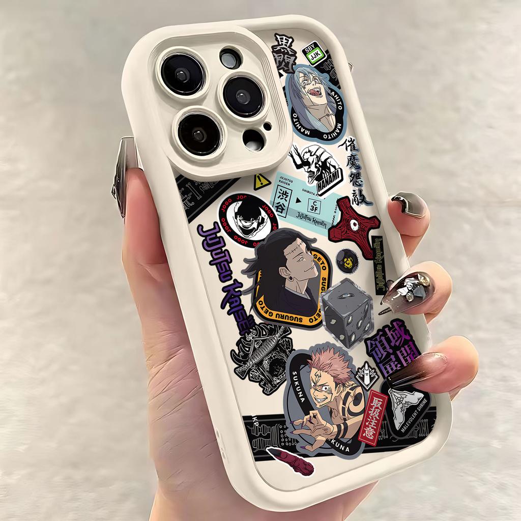 Новый горячий аниме чехол для телефона Jujutsu Kaisen для iPhone 17 Air 16 e 15 14 13 12 11 Pro Max Plus Mini SE 2020 2022 Мягкая задняя крышка из ТПУ