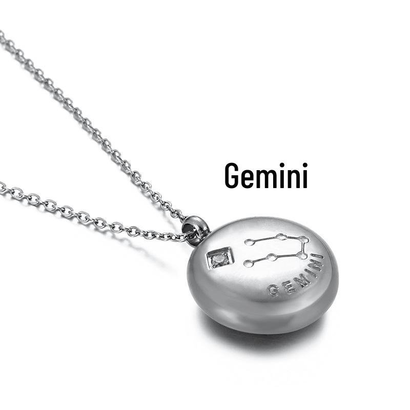 Женское ожерелье Kalen из титановой стали с бриллиантами «Двенадцать созвездий» - Модные украшения в японском и корейском стиле