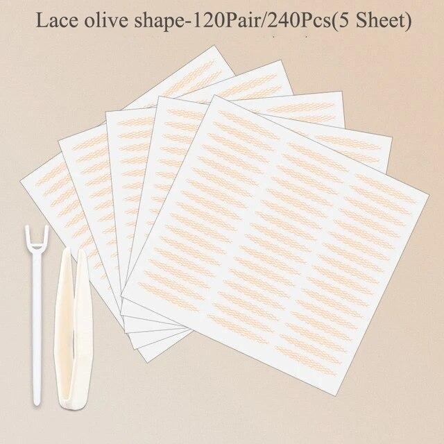 Eyelid Tapes Stickers Invisible Double Fold Eyelid Lace Paste Self-adhesive Natural Eye Tape Make Up Tool Clear Stripe