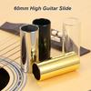 1PC 60MM High Guitar Slide Bar Stainless Steel Metal/Glass Finger Slides for Guitar Bass Banjo Ukulele String Instrument Accessories
