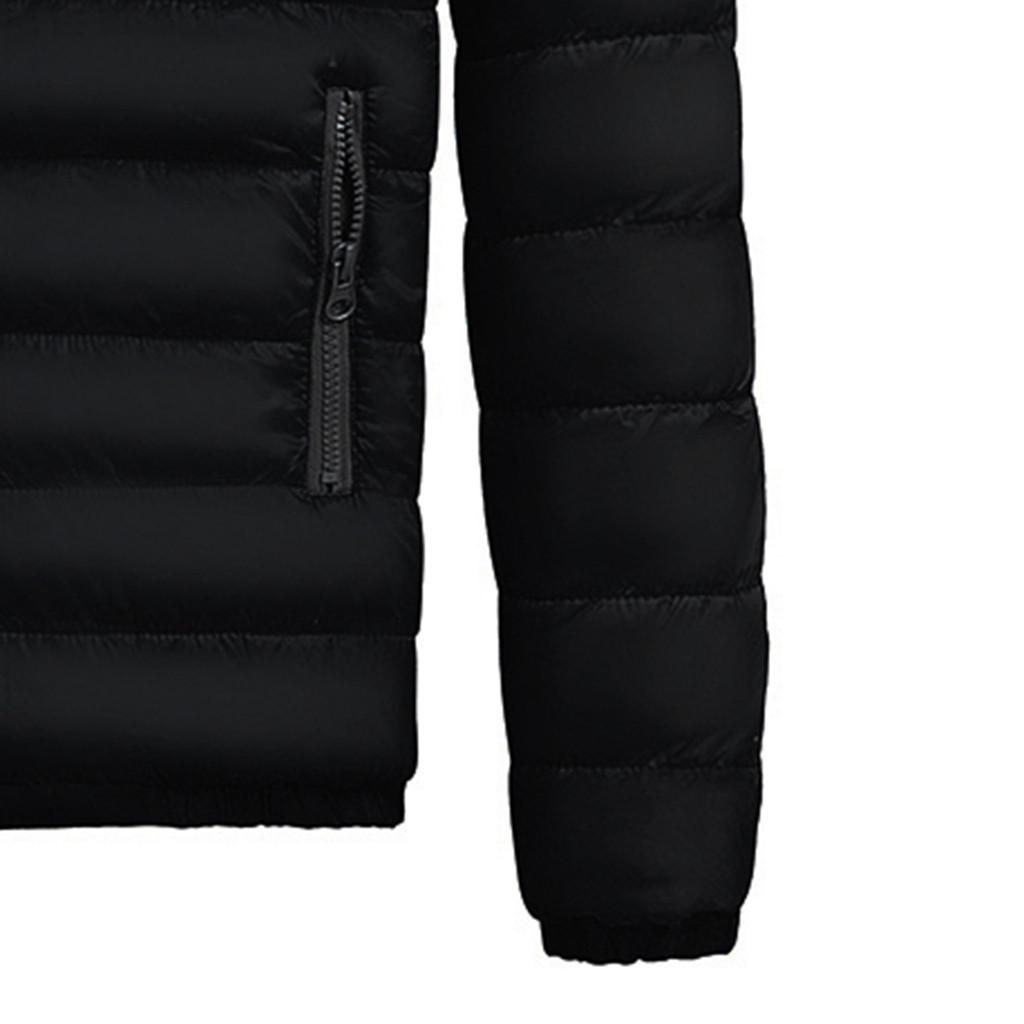 Men's Autumn Winter Zipper Warm Down Jacket Packable Light Coat