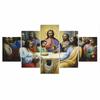 5 шт. Тайная Вечеря Иисус Бог Декор Холст Картина Настенные Художественные Фотографии Картины Плакат Домашний Декор Современный 5 шт. HD Печать