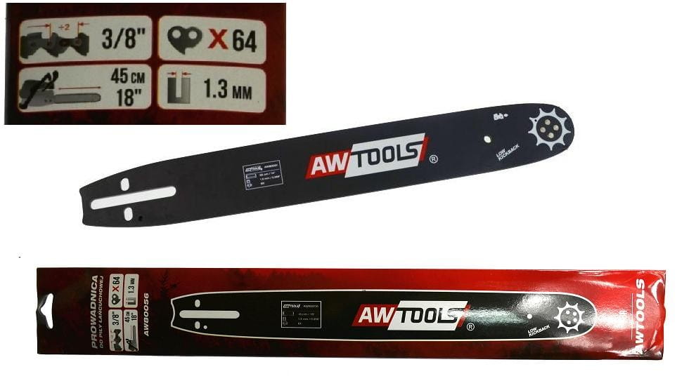 Awtools Saw Guide 45Cm 64/3/8""/1.3Mm / Black Line
