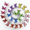 New 10pcs 3D Monarch Butterfly Sticker Fakes Butterflies Crafts Artificial Butterfly Wall Decor For Home Bedroom Wedding Party