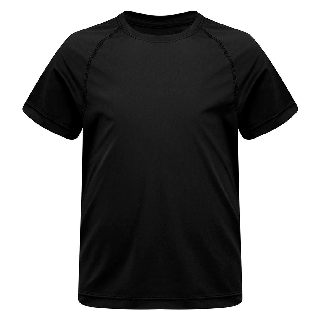 Девушки Спортивный Топ Быстросохнущая Ткань Однотонный Короткий Рукав Круглый Вырез Спортивная Футболка