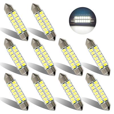 Автомобильная T10 x 41 LED 1,6 дюйма (41 мм), Салонная лампа, T10 x