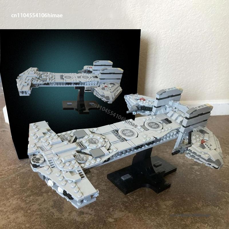 НОВЫЙ Звездные врата Тор'с Бильскирнир Средний масштаб MOC Космический корабль Военные Строительные блоки DIY Военная Битва Сборка Кирпичи Детская Игрушка Подарок