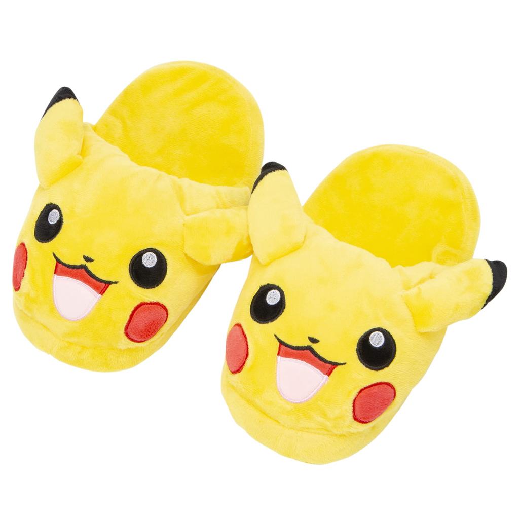 MORIPiLO Pokemon Indoor Slippers Fluffy Size Plush Cute Pokemon Morishita Makura (Pikachu Knyac) 23.0-25.0cm, Unisex, Toy, Gift, Yellow, Character,