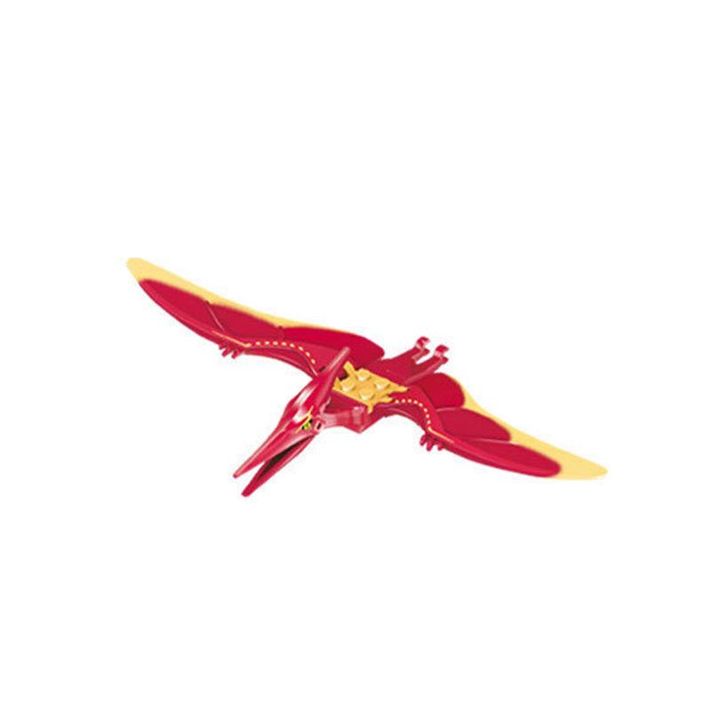 Строительные блоки динозавров с мелкими частицами, красочные строительные блоки тираннозавра рекса, трицератопса, птерозавра, двойной короны, дракона, велоцираптора