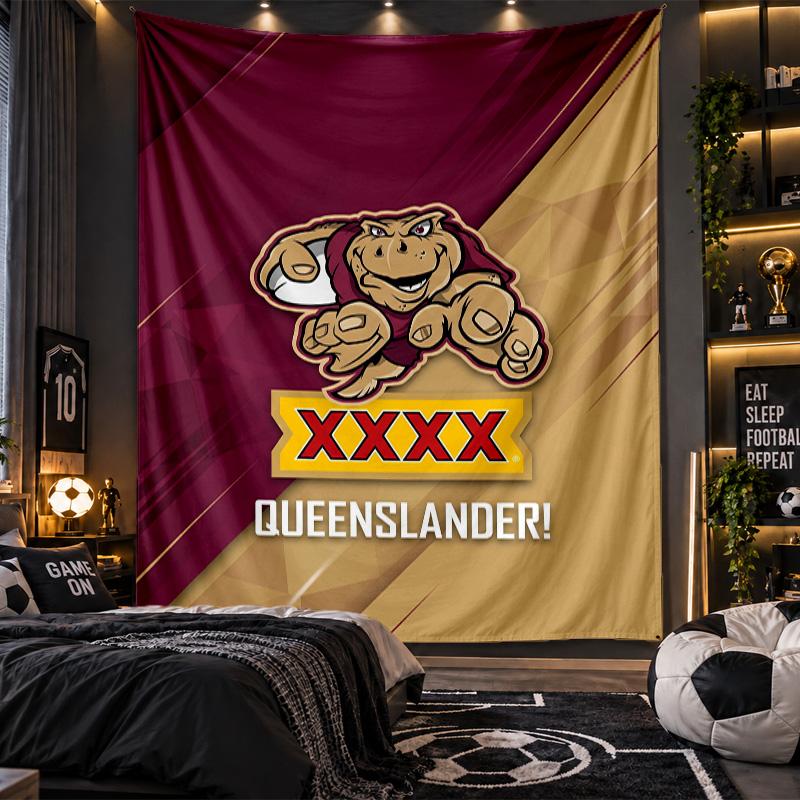 Wall Hanging Tapestry Queensland Maroons Print Cloth for Living Room Bedroom Home Decor