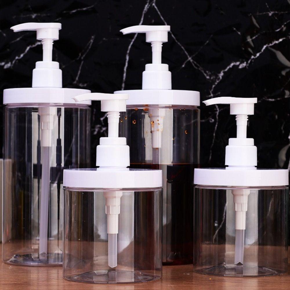 Large Capacity Pump Bottle Dispenser PET Shampoo Lotion Container Durable Press Bottle  Shower Gel