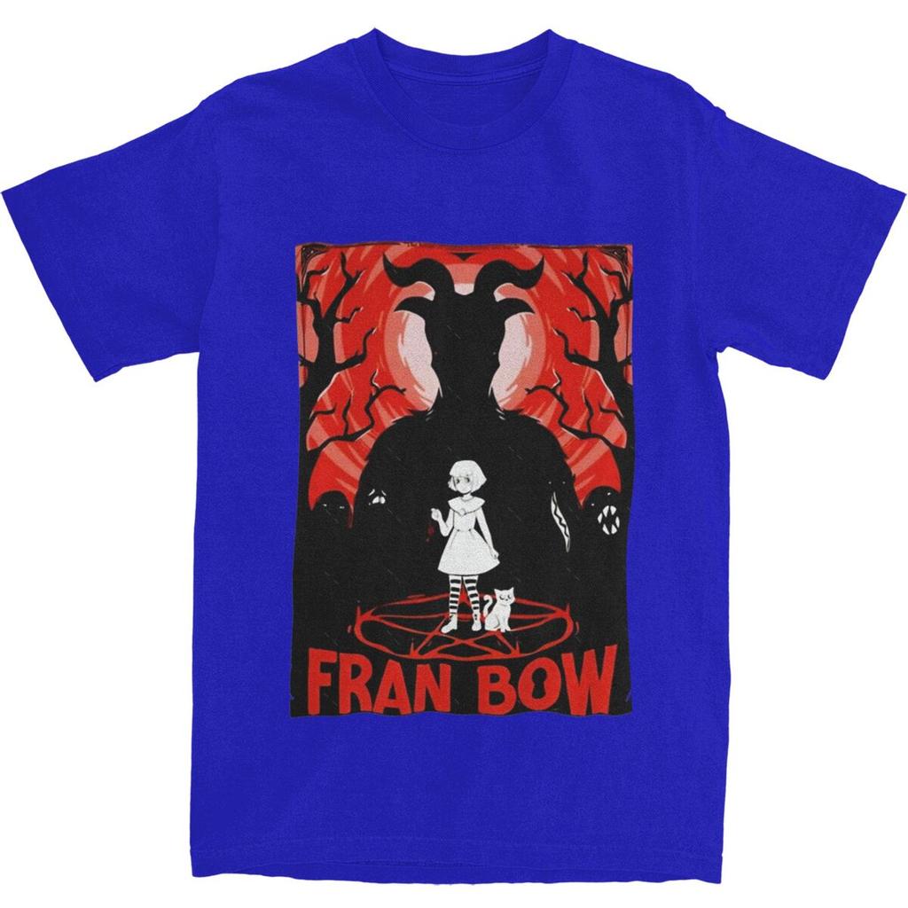 Винтажная футболка Новинка Fran Bow 100% Хлопок Футболки Играющий Геймер Хип-хоп Футболка для Унисекс Эстетичный Топ с Короткой Рукавой Футболки