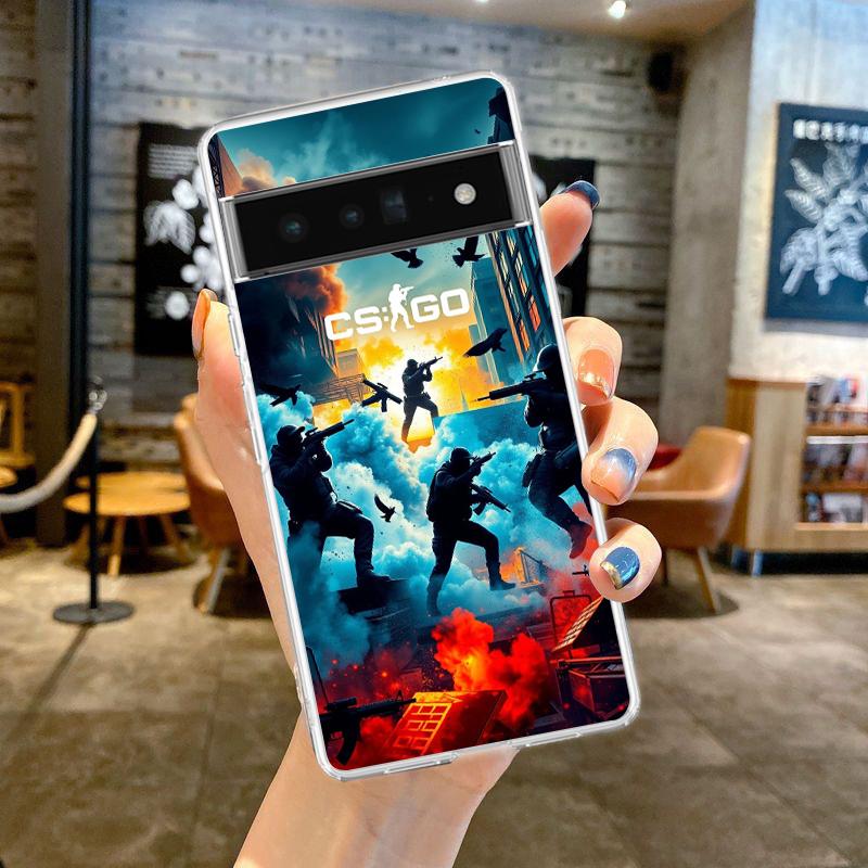 Чехол для телефона Counter Strike CS GO Горячая игра для Google Pixel 9 8 7 6 5 4 4XL Силиконовый 7A 6A 5A 4A 3A Pro XL Прозрачный корпус