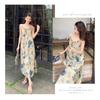 New Chinese Suspender Dress Ink Painting Tie-dye Niche Design Literary Artistic National Style Long Vacation Photo
