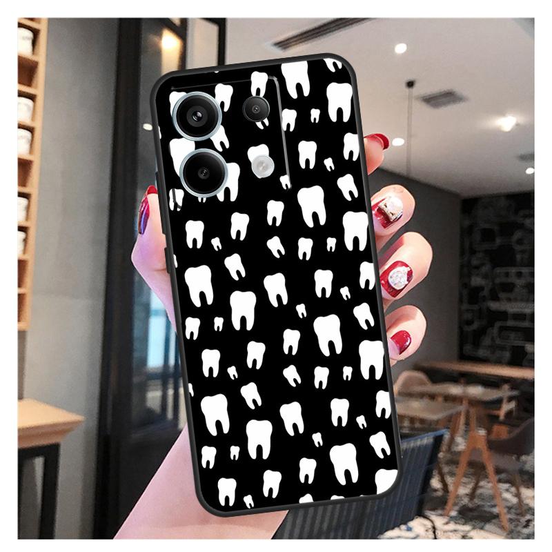 Чехол для телефона Xiaomi Redmi Note 13 Pro 12 11 9 10 12S 11S 10S 9S Redmi 13 12 10C 12C 13C с рисунком 'Стоматолог Стоматологический Зуб Медсестра Чехол'