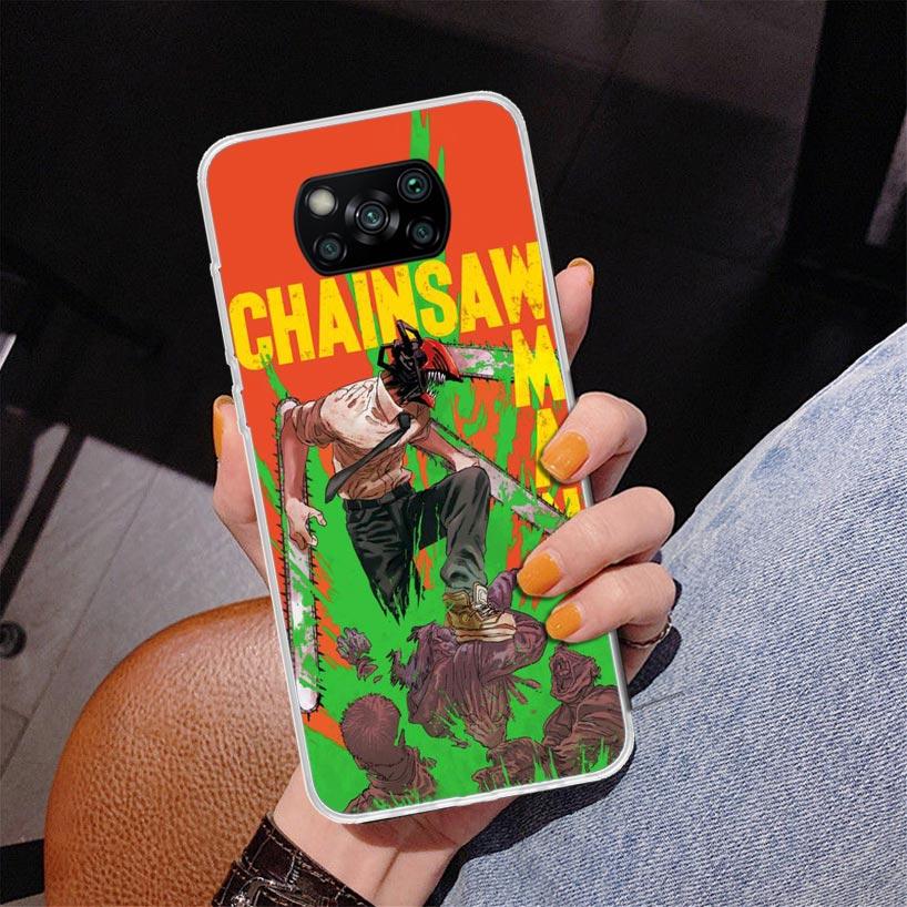 Anime Chainsaw Phone Case For Xiaomi Poco X7 X6 X5 Pro F7 Ultra Redmi 15C 15 13C 13 12C 12 10 10A 10C 9 9A 9C 9T Cover Poco X7 X