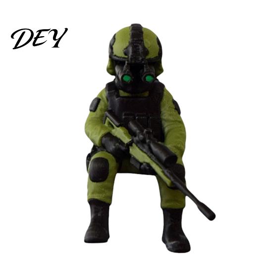 Коллекционная военная фигурка, 3D-печатный солдат, настольная фигурка, модель, миниатюрная фигурка-аксессуар для дома, офиса, автомобиля и для любителей