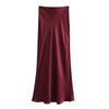 Fashion Kaslead Women's Silk Satin Skirt