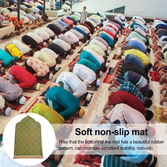 Исламский молитвенный коврик, утолщенный напольный коврик, нескользящий нижний молитвенный коврик для детей, мужчин, женщин, лба, коленей, подарок на Рамадан