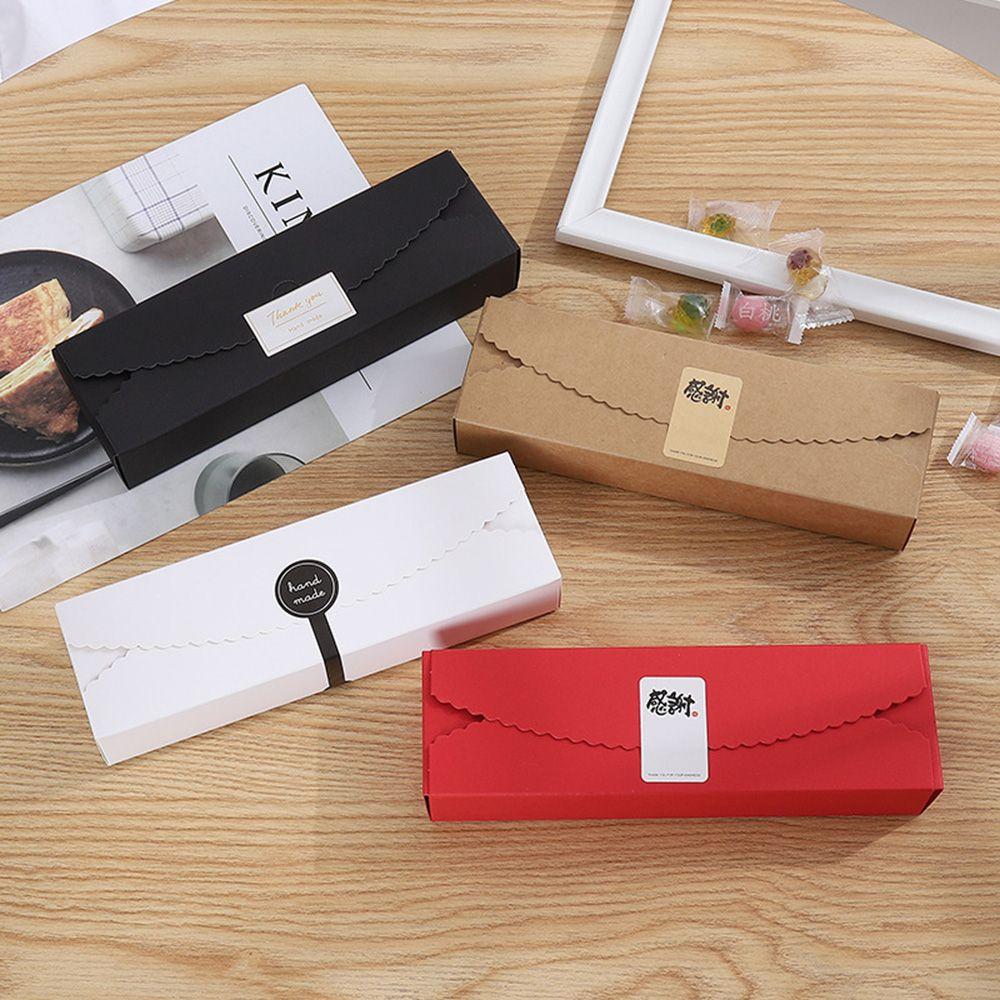 Sandwich, Cookies, Nougat Long Cupcake Cases Gift Packaging Boxes Kraft Paper Box Mooncake Packing