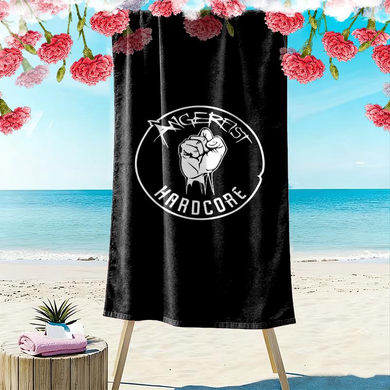 Angerfist Print Beach Towel, Large Soft Quick Dry Towel for Beach Camping Swimming