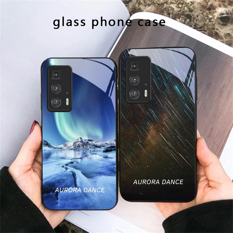 Ледяная поверхность озера Аврора Для Motorola Moto Edge 20 Lite 30 Pro 40 Neo 50 Ultra G45 G54 G55 G75 G84 G85 G Play 23 Стеклянный чехол для телефона