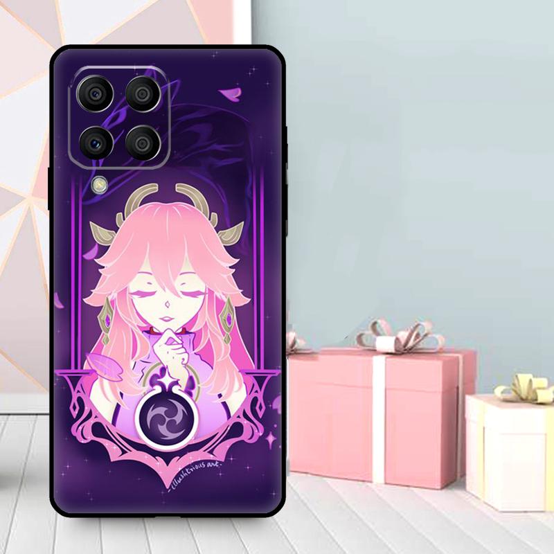 Чехол Yae Miko Genshin Impact для Samsung Galaxy M06 M11 M31 M14 M34 M54 M12 M32 M52 M15 M13 M16 M36 M56 M53 M35 M55