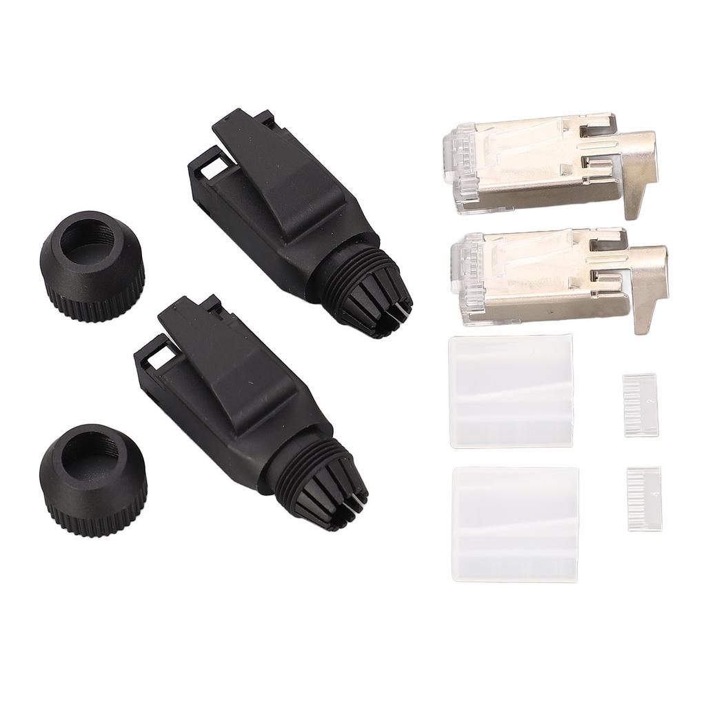 10 Set Assembly Type RJ45 Connector Kit 8   Cat5e Cat6 Industrial Ethernet Modular Plugs