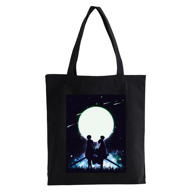 Атака Титанов Атака Титанов Shingeki No Kyojin холщовая сумка mochilas школа аниме дизайнер сумка женская сумка-шоппер Bolsas