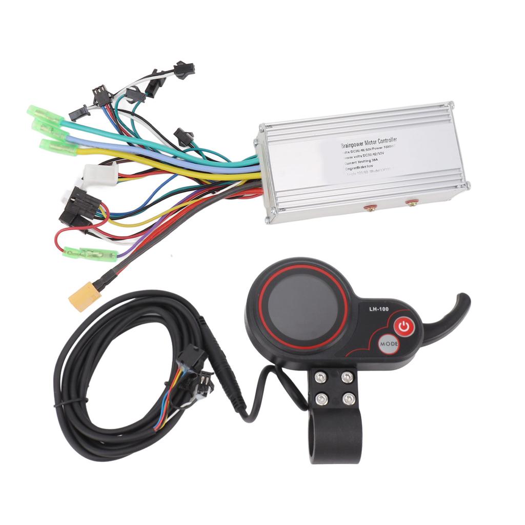 36В 48В 60В 1000Вт 38А Синусоидальный 3-режимный Бесколлекторный Контроллер Мотора Комплект LH100 Панель Дроссельной Заслонки с Рычагом для Электросамоката