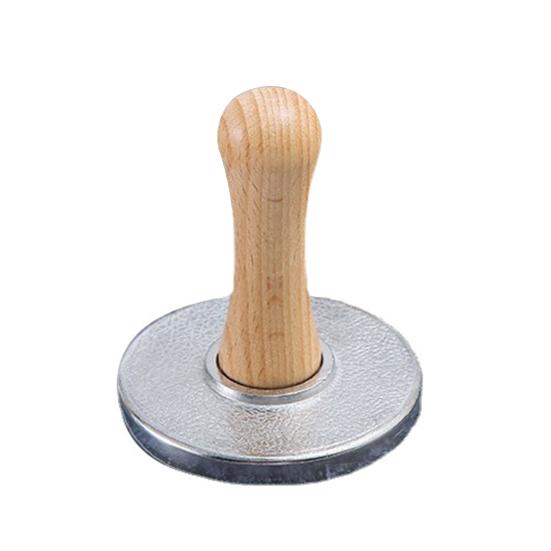 Пресс-форма для тиснения печенья, круглая металлическая форма для пресса для печенья с деревянной ручкой, штамп для тиснения печенья, инструмент для самостоятельной выпечки