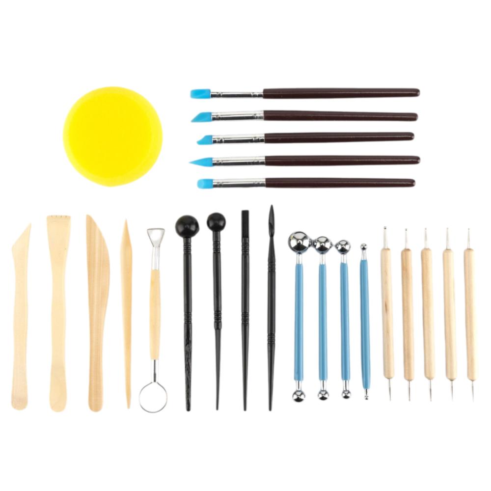 25Pcs Handmade DIY Ceramics Clay Tools Set Practical Pottery Molding Tool Kit  Handicraft