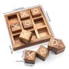 Wooden Tic Tac Toe Board Game XO Chess Parent Child Interaction Party Spiele Juegos De Mesas Para Toda La Familia