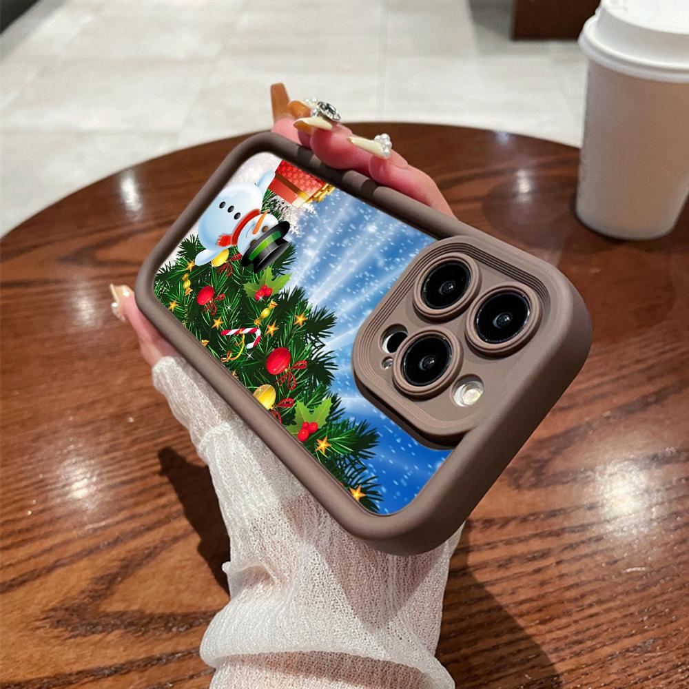 N118 Новогодний Веселый Рождественский дизайн Мягкие чехлы для телефонов Angel Eyes для iPhone 16 15 14 13 11 Pro Max 8 7 6s Plus 12 mini XR XS Max SE Противоударный чехол