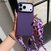 Ударопрочный чехол-шнурок для iPhone 17 Pro Max 14 12 11 13 15 16 Plus Air Candy Crossbody Шнурок на шею Плетеный ремешок Мягкий ТПУ чехол