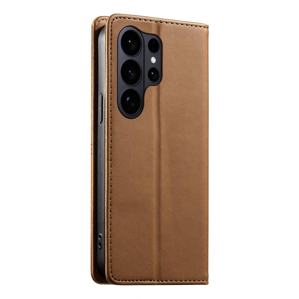 Бизнес Роскошный Прочный Магнитный чехол для телефона Для Samsung S26 Ultra S25 Plus S24 S23 A16 A26 A36 A17 A07 RFID подставка Раскрывающийся чехол
