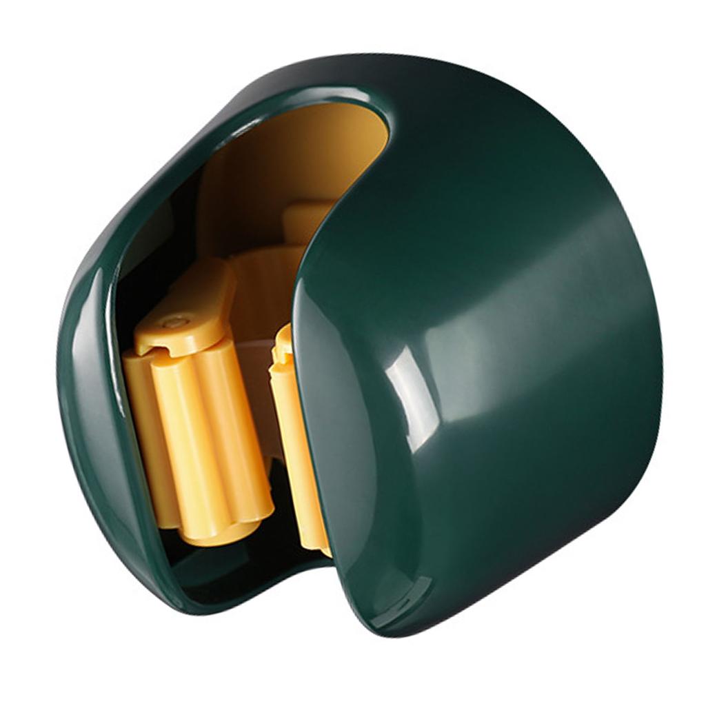 Mop Holder Wall Mount No Drilling Secure Fixation Anti Falling Mop Broom Hanger for Bathroom Kitchen Balcony Green
