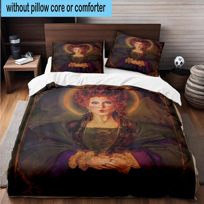 3PCS Hocus witch Halloween Magic 3pcs Bedding,Including 3PCS Duvet Cover And 2pcs Pillowcases Perfect for Christmas,Ideal for Bedroom, Dormitory