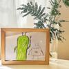 Wall Decoration Photo Frame Rotatable Cards Display Holder Creative Wooden Kids Art Frame  Kids