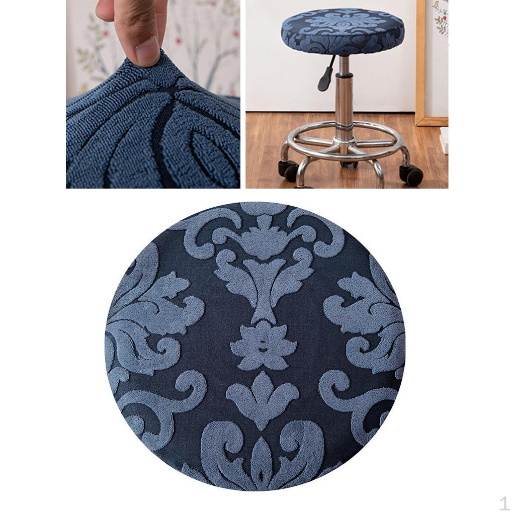 5-13cm Thick Elastic Bar Stool Cover Polyester Comfortable Round Swivel Chair Protection