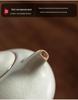 Antique Style Beige Ceramic Teapot for Gongfu Tea Brewing