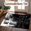 Custom Rug Cristiano Ronaldo Pattern Print Name Text Soft Non‑Slip Floor Carpet for Home Indoor Decoration