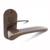 Kawaguchi Giken J-Lever, Oval Base, Display Lock, JL-20-4K-TBr, Residential Indoor Lever Handle, 50mm Backset, Brown Finish