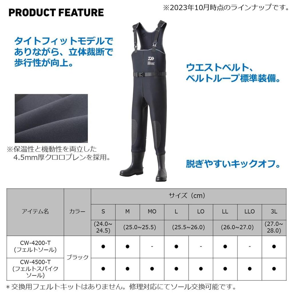 Daiwa Вейдерсы черные LO CW-4500-T