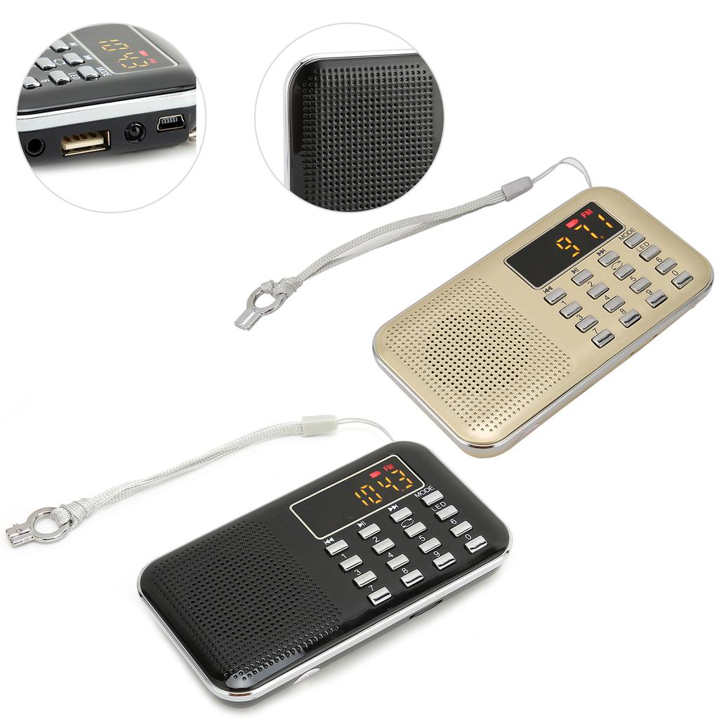 Цифровое радио Портативное радио Сабвуфер Карта MP3-плеер Бас-динамик для пожилых людей