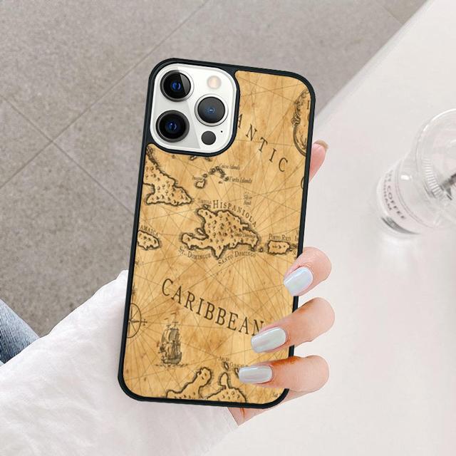 Чехол для телефона с картой древнего морского судна для iPhone 17 Air 15 16 14 13 12 Pro Max 11 Pro Max Plus Coque Shell