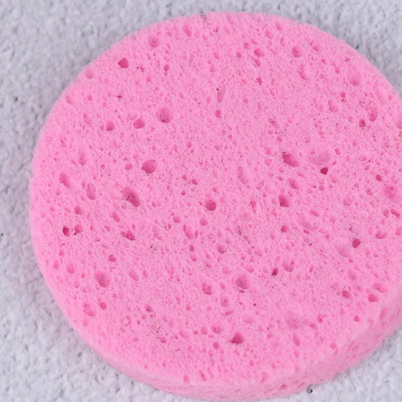 5 шт. Изысканная портативная очищающая губка для мытья лица, подушечки для макияжа, универсальные мягкие пуховки из натурального древесного волокна